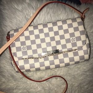 White checkered crossbody